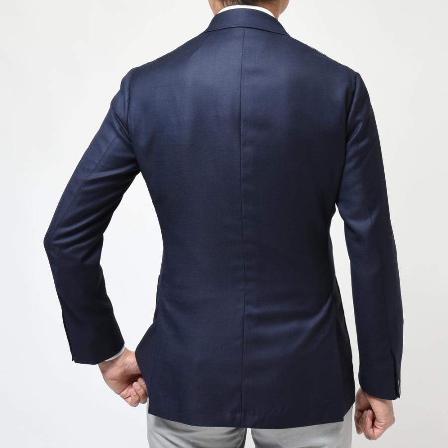 【SALE10％】guji（グジ）SUPER150'sウールホップサックソリッド6Bダブルジャケット (MADE BY RING JACKET)【オールシーズン】17022204028の画像