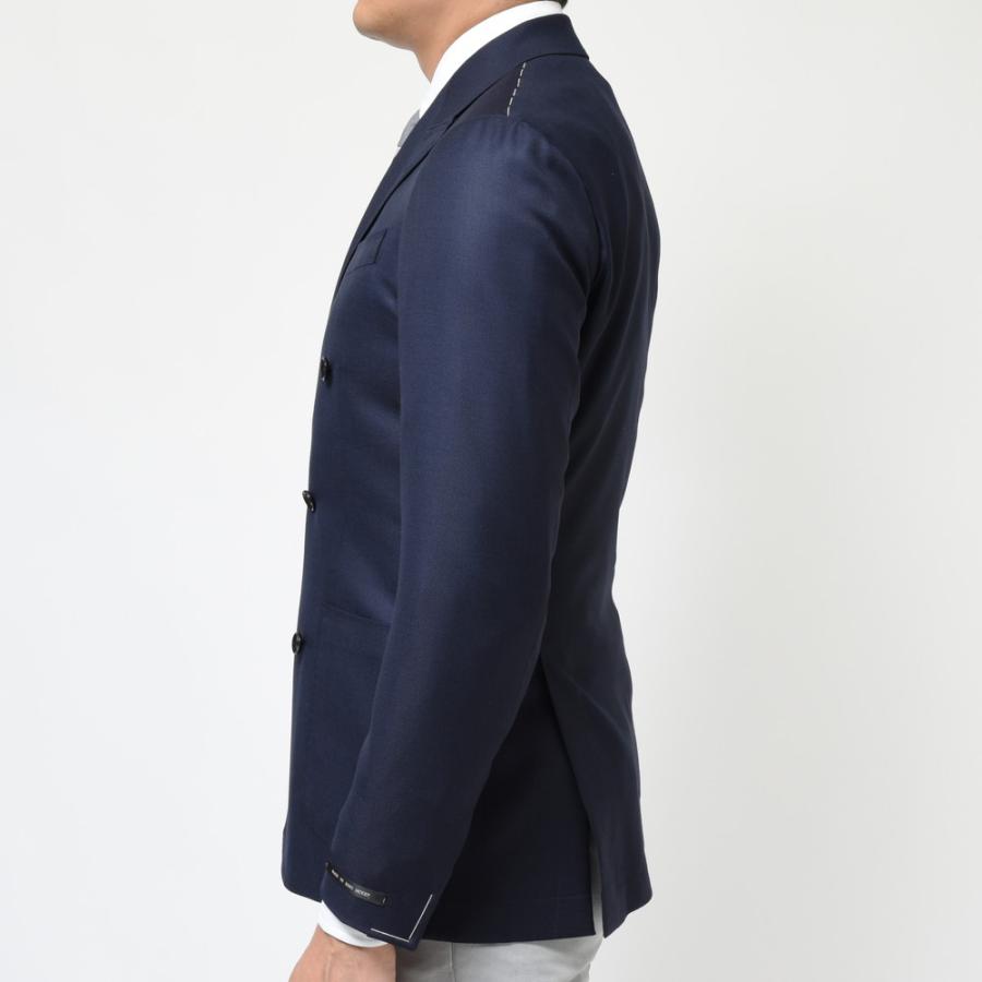 【SALE10％】guji（グジ）SUPER150'sウールホップサックソリッド6Bダブルジャケット (MADE BY RING JACKET)【オールシーズン】17022204028の画像