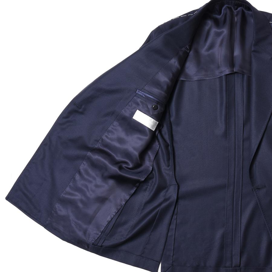 【SALE10％】guji（グジ）SUPER150'sウールホップサックソリッド6Bダブルジャケット (MADE BY RING JACKET)【オールシーズン】17022204028の画像