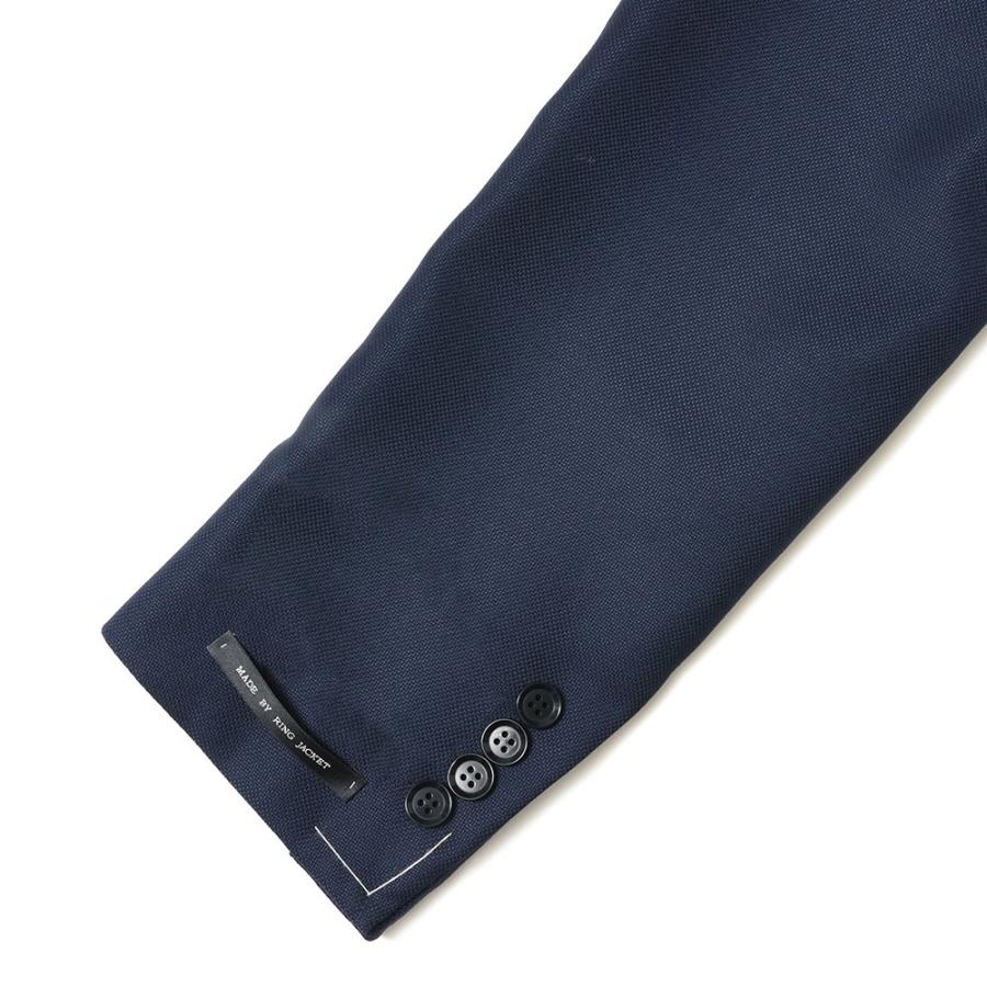 【SALE10％】guji（グジ）SUPER150'sウールホップサックソリッド6Bダブルジャケット (MADE BY RING JACKET)【オールシーズン】17022204028の画像