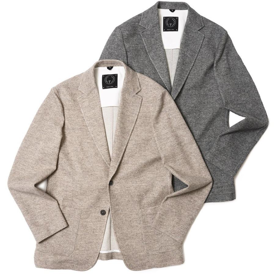 T-JACKET（ティージャケット）ウールコットンメランジフランネルジャージ2Bジャケット 70210007 17026000065 | 