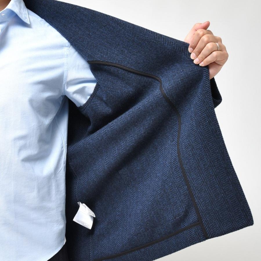 T-JACKET（ティージャケット）ウールナイロンヘリンボーンジャージショールカラーカーディガンジャケット 419-72810005 17026001065 |  | 14