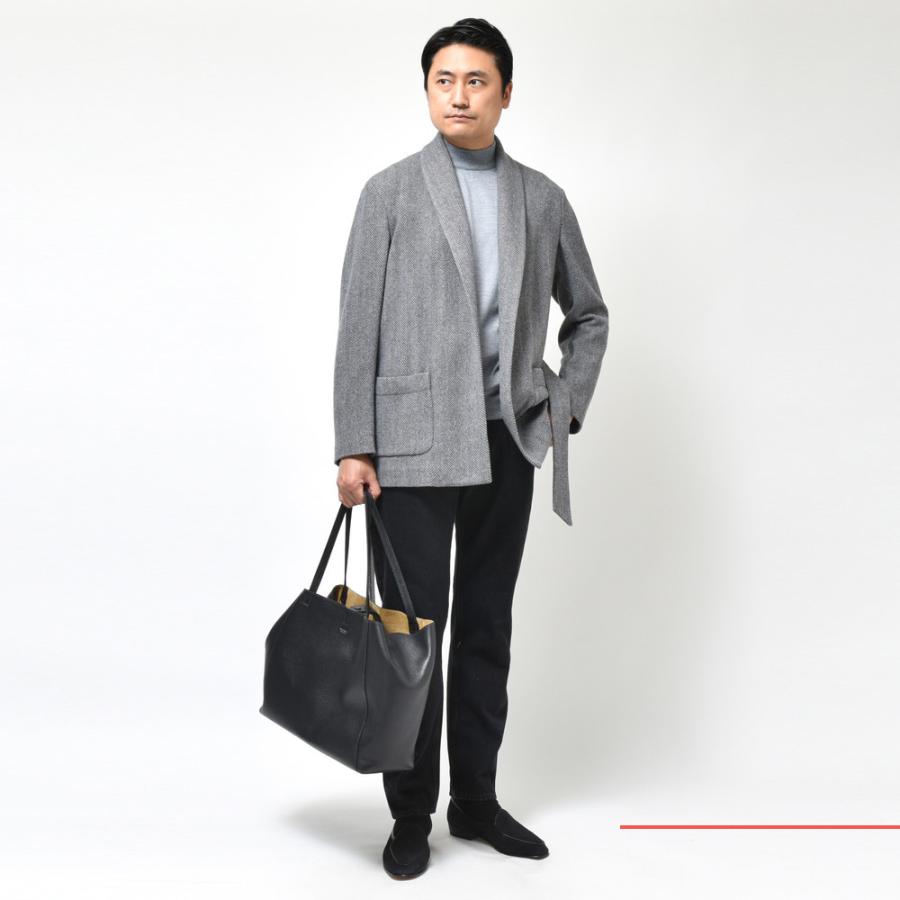 T-JACKET（ティージャケット）ウールナイロンヘリンボーンジャージショールカラーカーディガンジャケット 419-72810005 17026001065 |  | 01