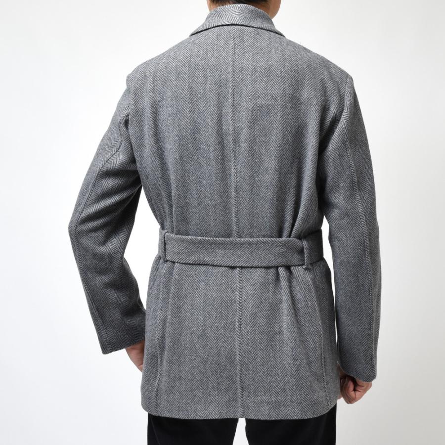 T-JACKET（ティージャケット）ウールナイロンヘリンボーンジャージショールカラーカーディガンジャケット 419-72810005 17026001065 |  | 03