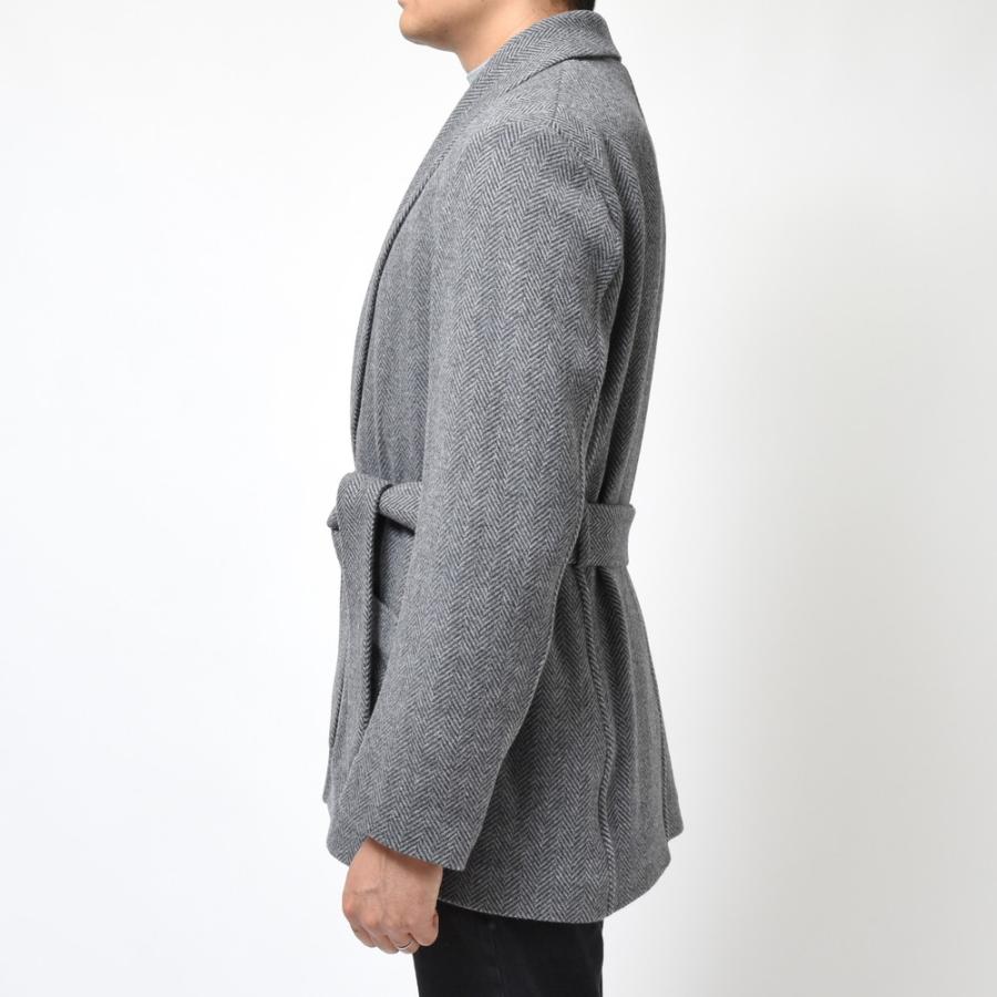 T-JACKET（ティージャケット）ウールナイロンヘリンボーンジャージショールカラーカーディガンジャケット 419-72810005 17026001065 |  | 04