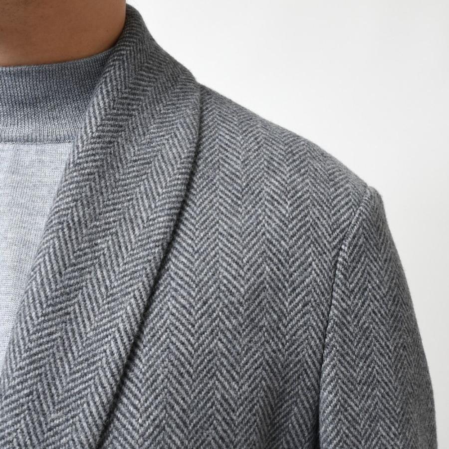 T-JACKET（ティージャケット）ウールナイロンヘリンボーンジャージショールカラーカーディガンジャケット 419-72810005 17026001065 |  | 05