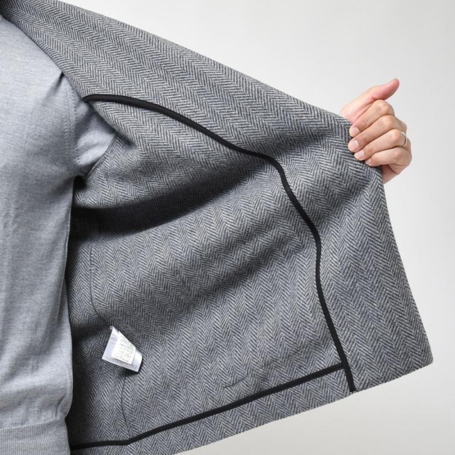 T-JACKET（ティージャケット）ウールナイロンヘリンボーンジャージショールカラーカーディガンジャケット 419-72810005 17026001065 |  | 07