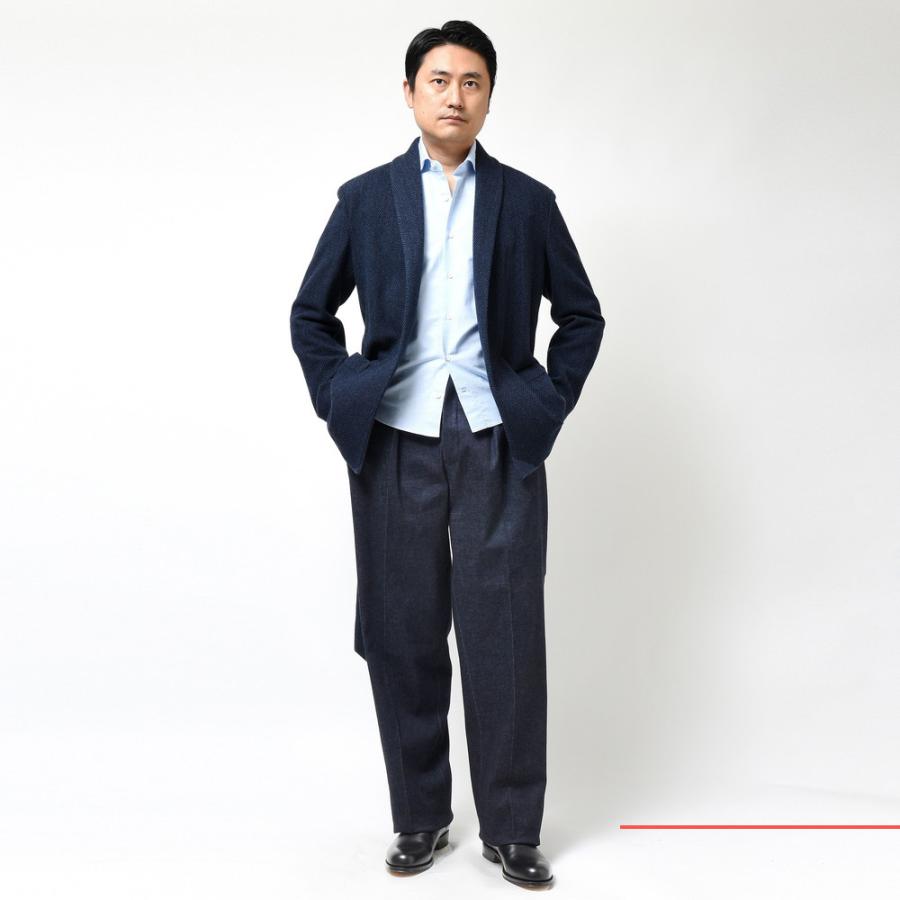 T-JACKET（ティージャケット）ウールナイロンヘリンボーンジャージショールカラーカーディガンジャケット 419-72810005 17026001065 |  | 08