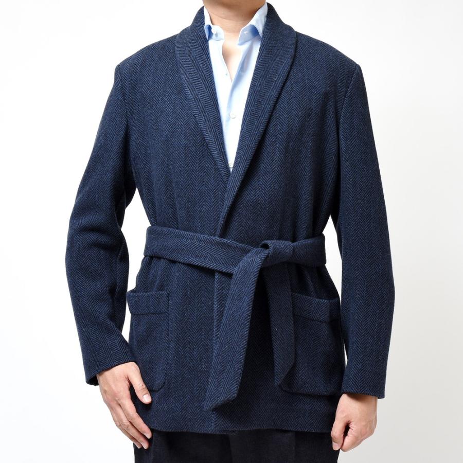 T-JACKET（ティージャケット）ウールナイロンヘリンボーンジャージショールカラーカーディガンジャケット 419-72810005 17026001065 |  | 09