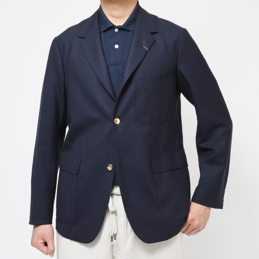 ORBIUM（オルビウム）BOATING BLAZER イングリッシュウールフレスコソリッド3Bジャケット 3/6-A 17031000129｜guji｜03