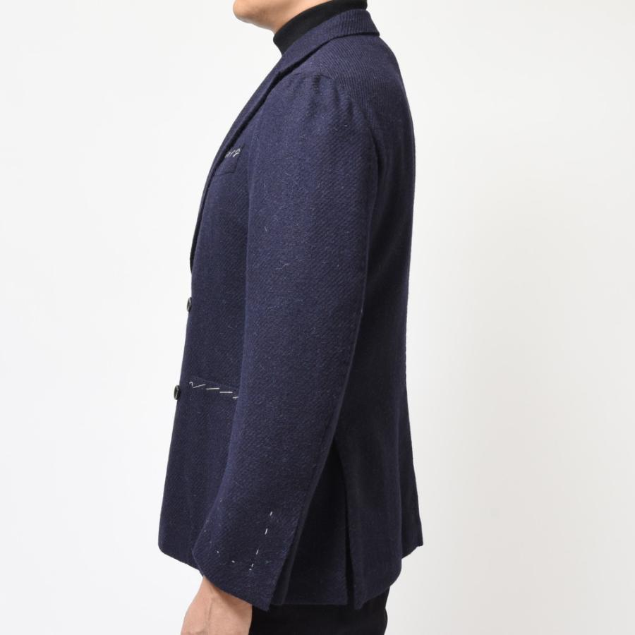 【SALE40％】Alfonso Sirica（アルフォンソ シリカ）ウールダイアゴナルライトツィード4Bダブルジャケット 61H01 17032201142の画像