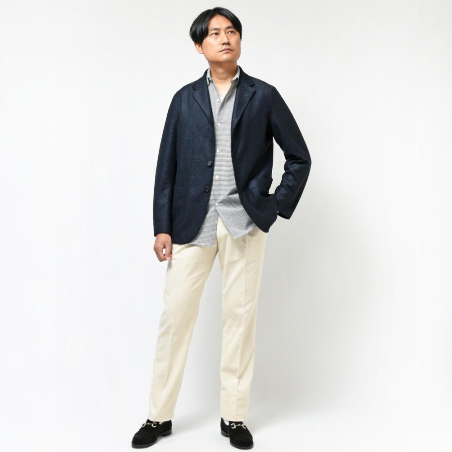 garoh（ガロウ）garoh jacket02 ポリエステルアクリルウールメランジスライバーニット2Bジャケット 17032800189｜guji｜03