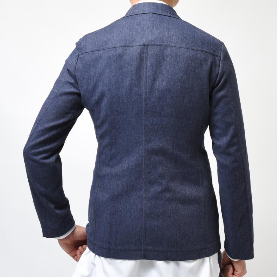 T-JACKET（ティージャケット）ストレッチデニムライクコットンリネン4Bダブルジャケット 81010008 17035000065 |  | 03