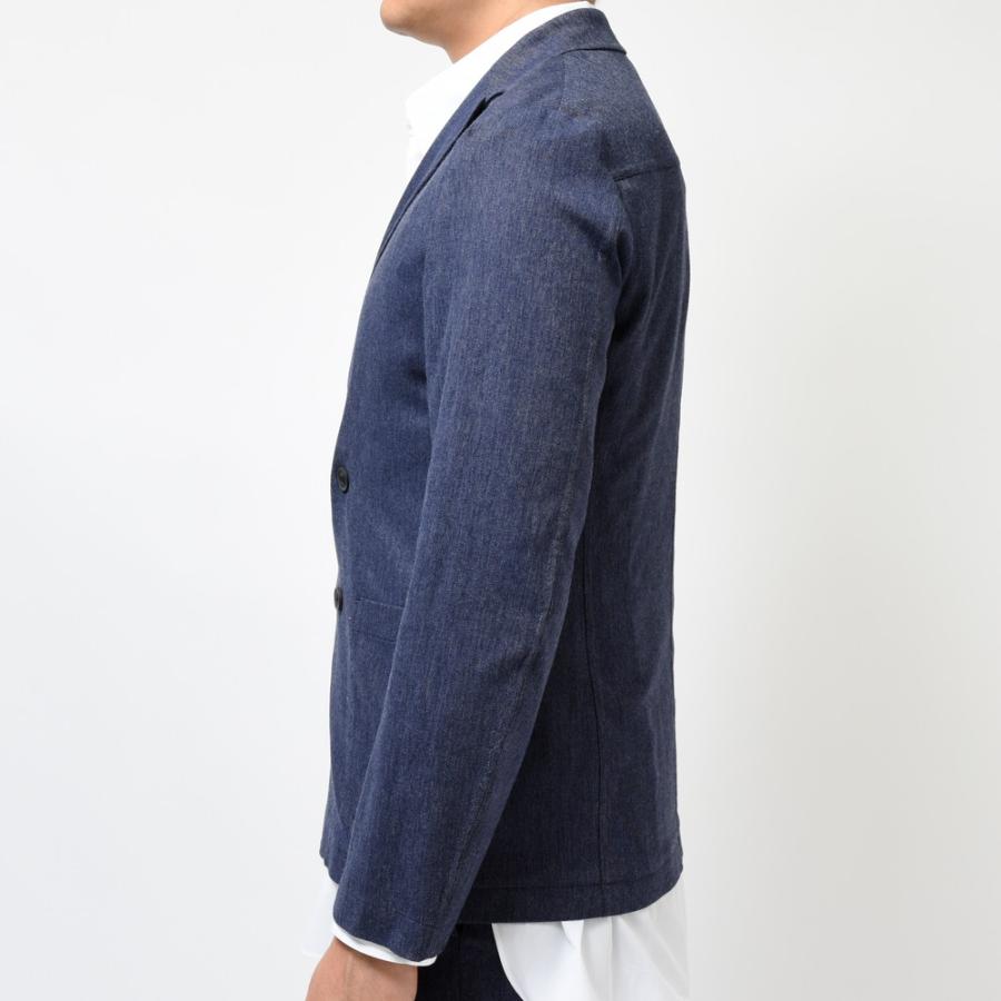 T-JACKET（ティージャケット）ストレッチデニムライクコットンリネン4Bダブルジャケット 81010008 17035000065 |  | 04