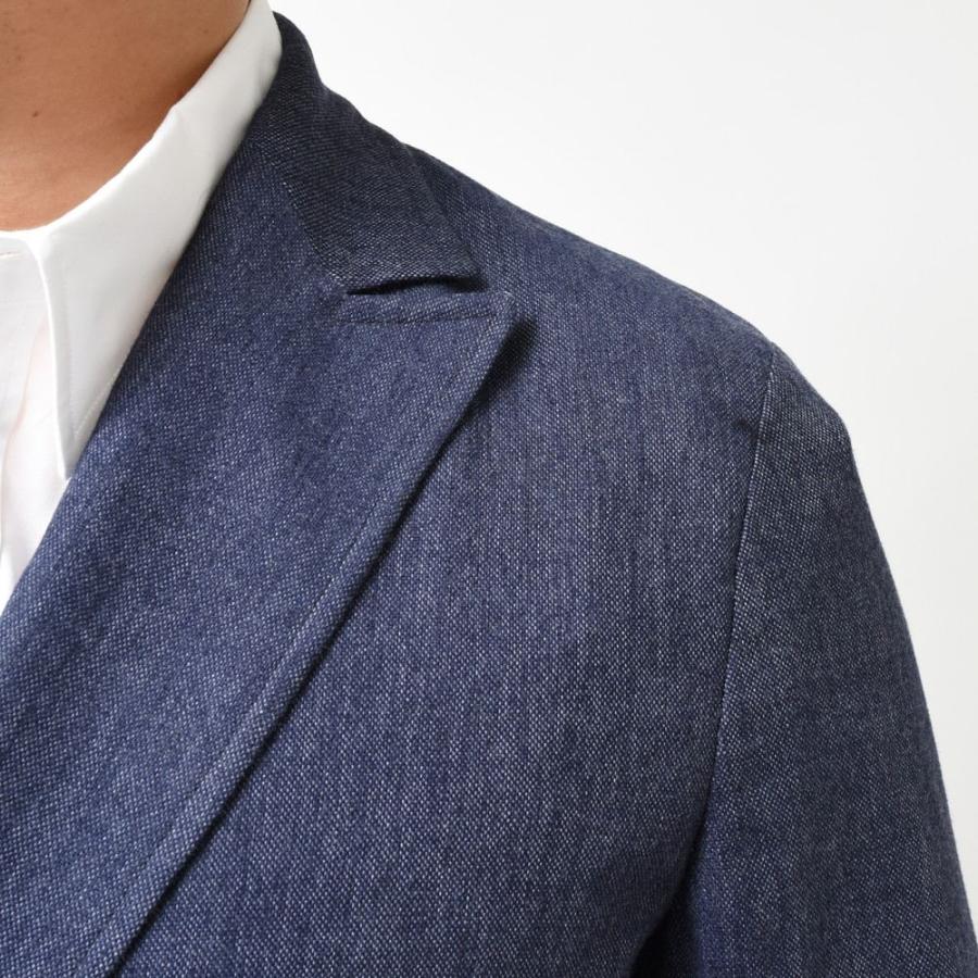 T-JACKET（ティージャケット）ストレッチデニムライクコットンリネン4Bダブルジャケット 81010008 17035000065 |  | 05