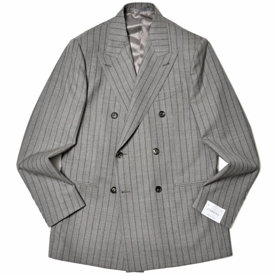 美品CARUSO ウールスラックス チャコールグレー District別注モデル