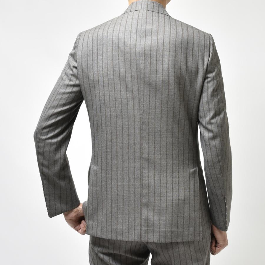 【SALE40％】CARUSO（カルーゾ）NORMAノルマ ウールメランジトロピカルチョークストライプ2Bジャケット LN2JD611A/508227 17041001025の画像