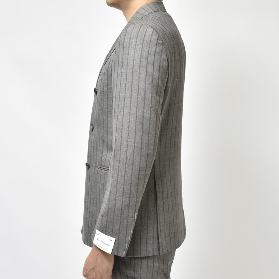 【SALE40％】CARUSO（カルーゾ）NORMAノルマ ウールメランジトロピカルチョークストライプ2Bジャケット LN2JD611A/508227 17041001025の画像
