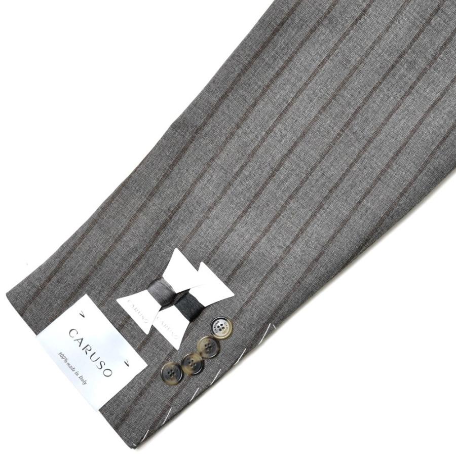 【SALE40％】CARUSO（カルーゾ）NORMAノルマ ウールメランジトロピカルチョークストライプ2Bジャケット LN2JD611A/508227 17041001025の画像