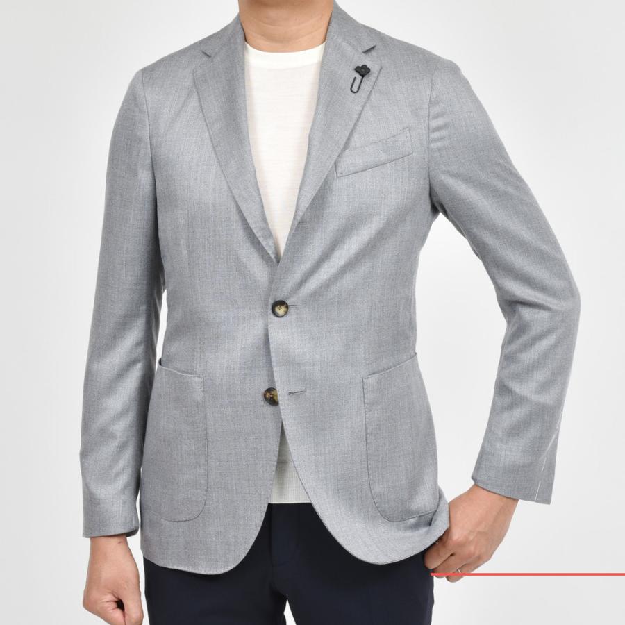 【SALE40％】LARDINI（ラルディーニ）ADVANCEアドヴァンス カシミアウールシルクギャバジン3Bジャケット JZ6000AQ69/EQSK62529 17041001109の画像