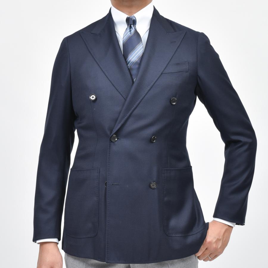 guji（グジ）SUPER130'sウールホップサック6Bダブルジャケット GUJ-03F (MADE BY RING JACKET / LoroPianaファブリック使用)【オールシーズン】17042201028の画像