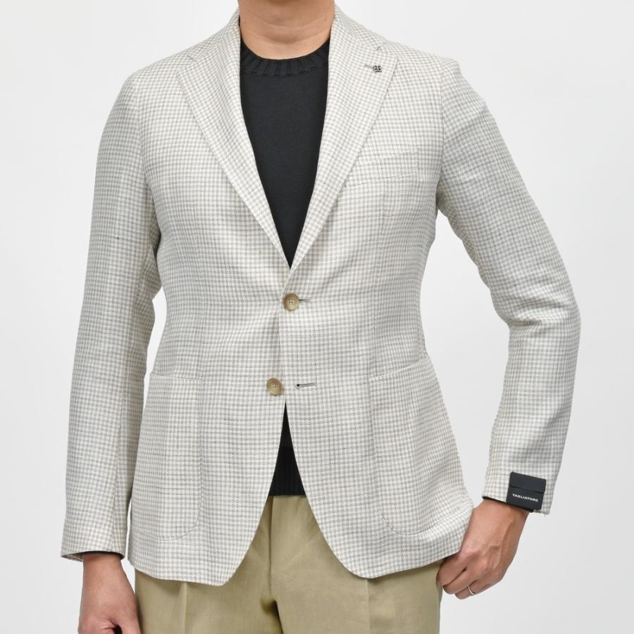 TAGLIATORE（タリアトーレ）DAKARダカール リネンウールライトツィードハウンドトゥース2Bジャケット 520063 17051004054の画像