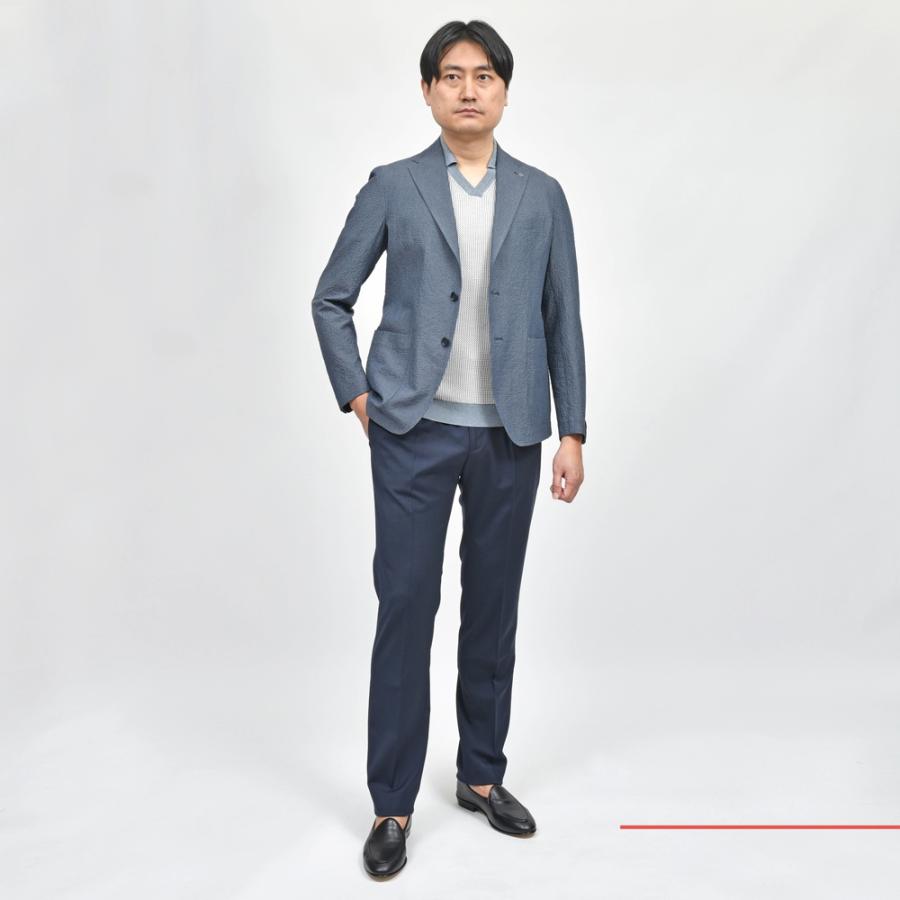 TAGLIATORE（タリアトーレ）DAKARダカール コットンストレッチシアサッカー2Bシングルジャケット 770125 17051011054の画像