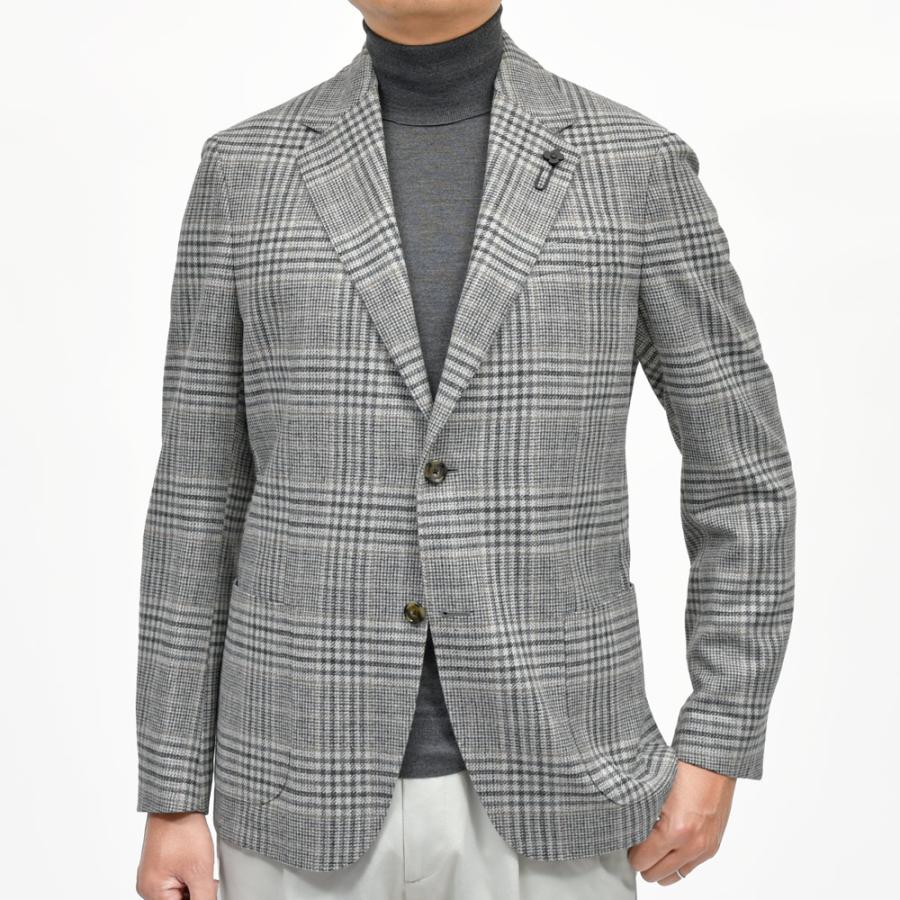 LARDINI（ラルディーニ）ROMAローマ ウールカシミアライトツィードオーバーチェック2Bジャケット CNJ6202Q/AAIF65517 17052006109の画像
