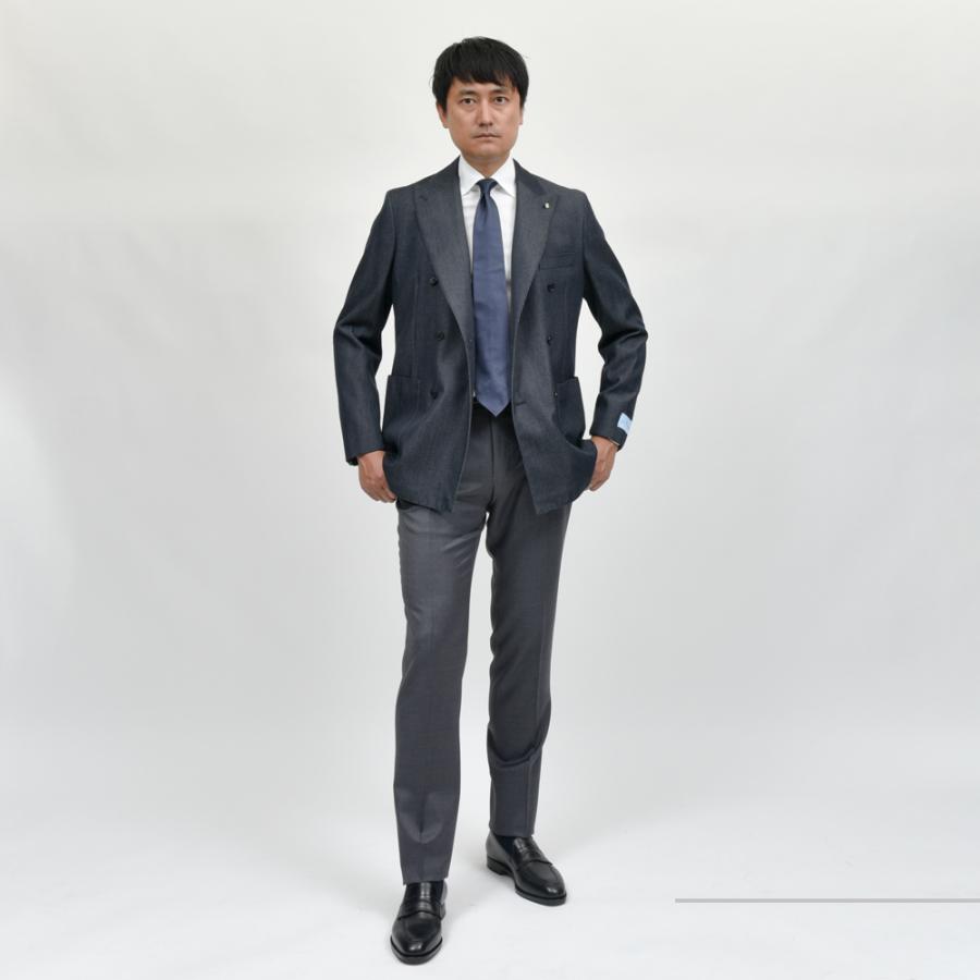 Belvest（ベルベスト）ウールコットンデニムダブルジャケット