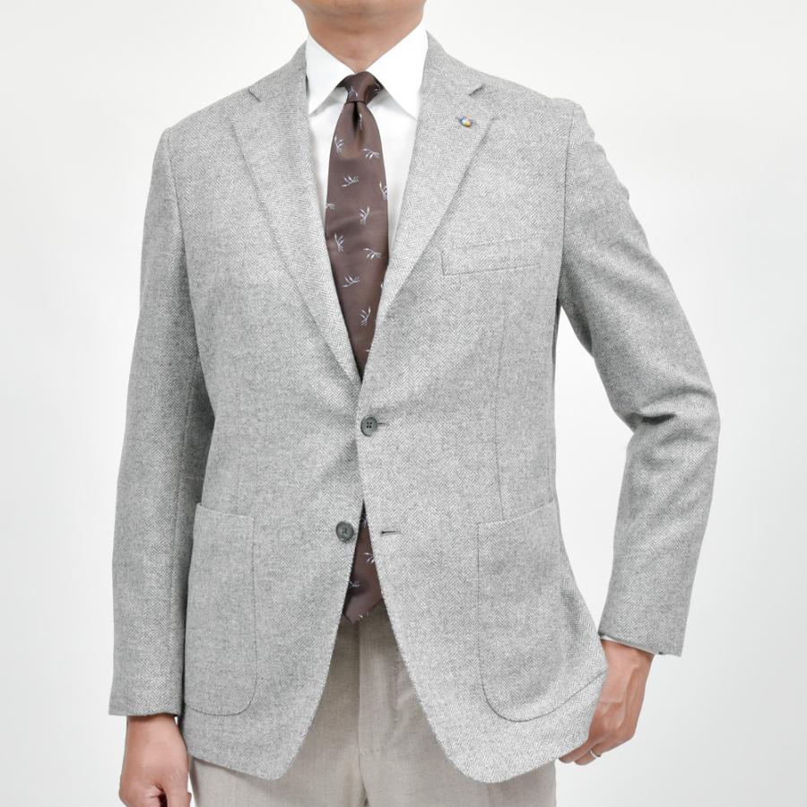 Belvest（ベルベスト）ウールカシミアヘリンボーン3Bジャケット 