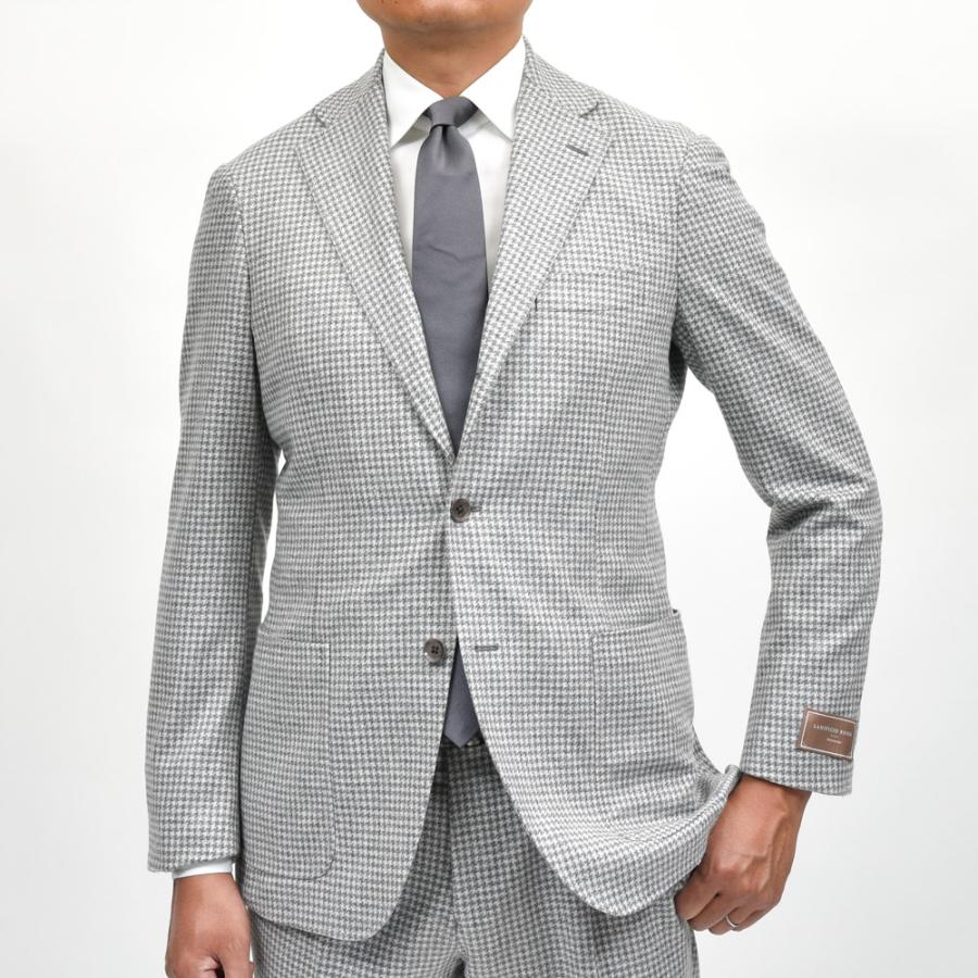 guji（グジ）ウールカシミアハウンドトゥース3Bジャケット MADE BY RING JACKET / LANIFICIO ROGNA 17052201028の画像
