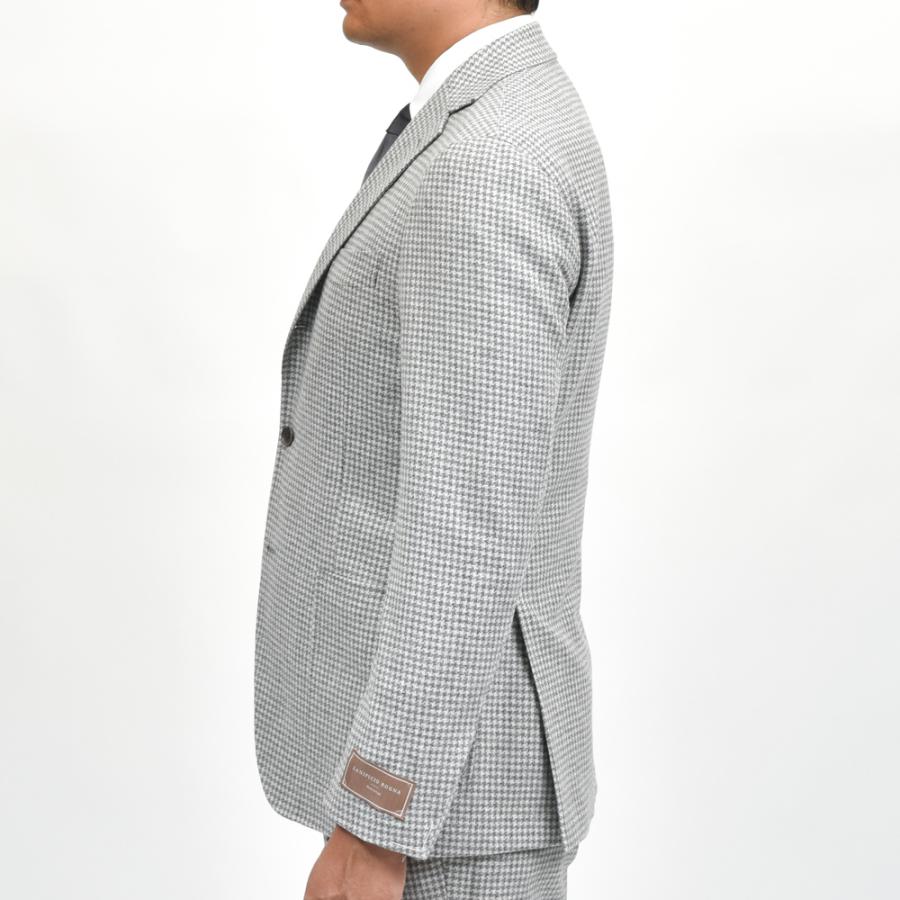 guji（グジ）ウールカシミアハウンドトゥース3Bジャケット MADE BY RING JACKET / LANIFICIO ROGNA 17052201028の画像