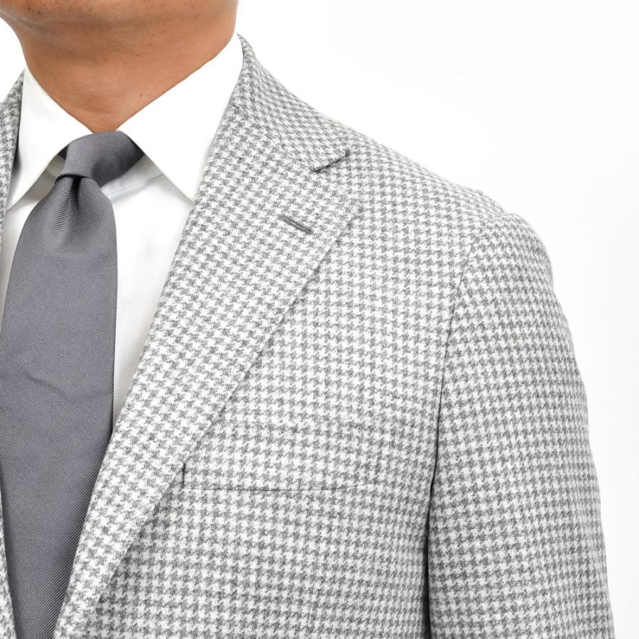 guji（グジ）ウールカシミアハウンドトゥース3Bジャケット MADE BY RING JACKET / LANIFICIO ROGNA 17052201028の画像