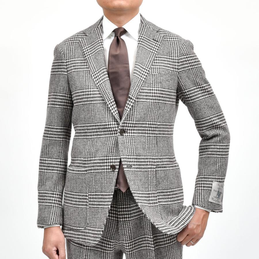 guji（グジ）ウールソフトツイードグレンチェック3Bジャケット MADE BY RING JACKET / FOX BROTHERS 17052203028の画像
