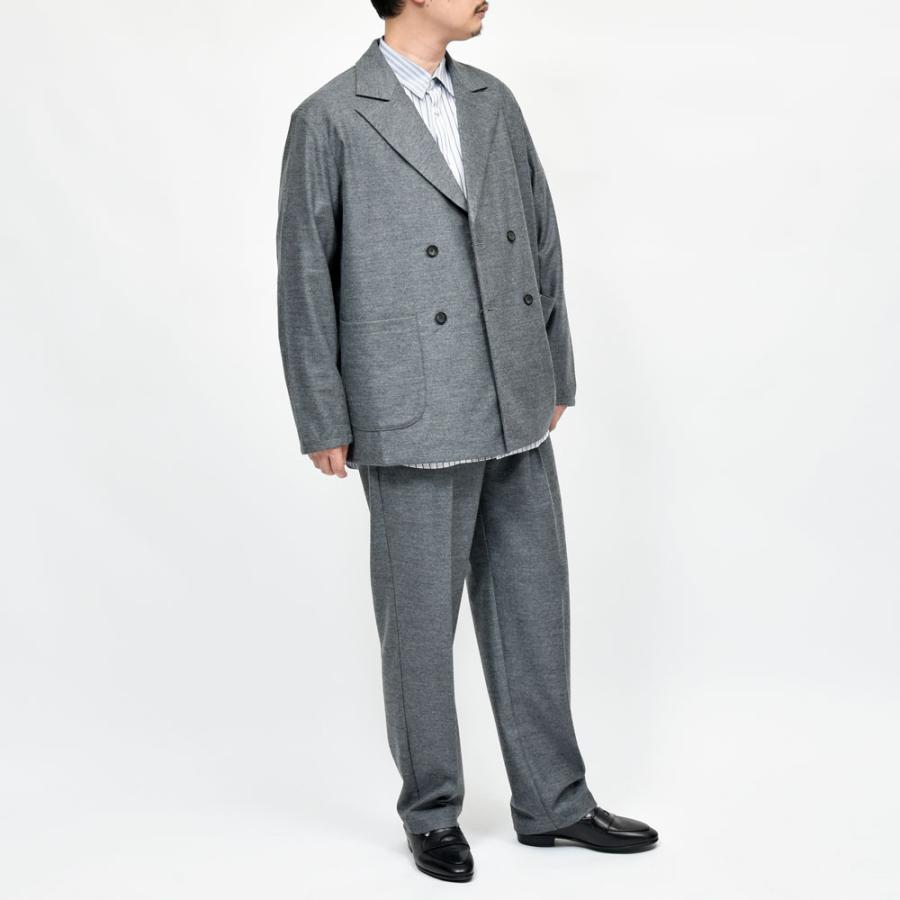 moncao（モンサオ）ウールナイロンフランネル4Bダブルジャケット M021367-W 17052401172の画像