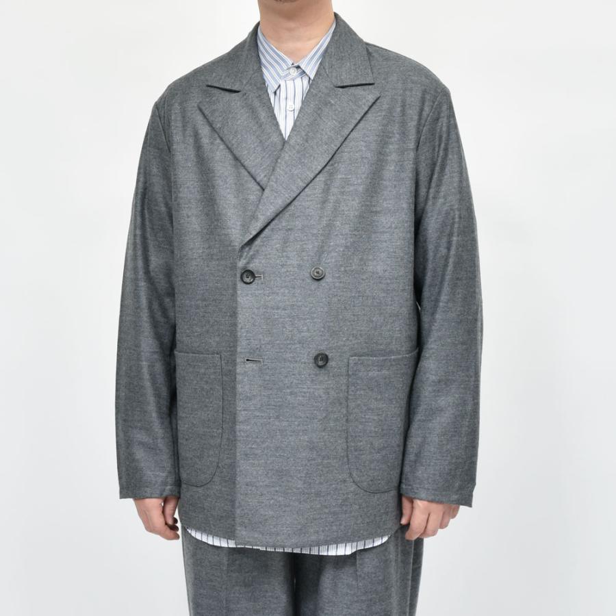 moncao（モンサオ）ウールナイロンフランネル4Bダブルジャケット M021367-W 17052401172の画像