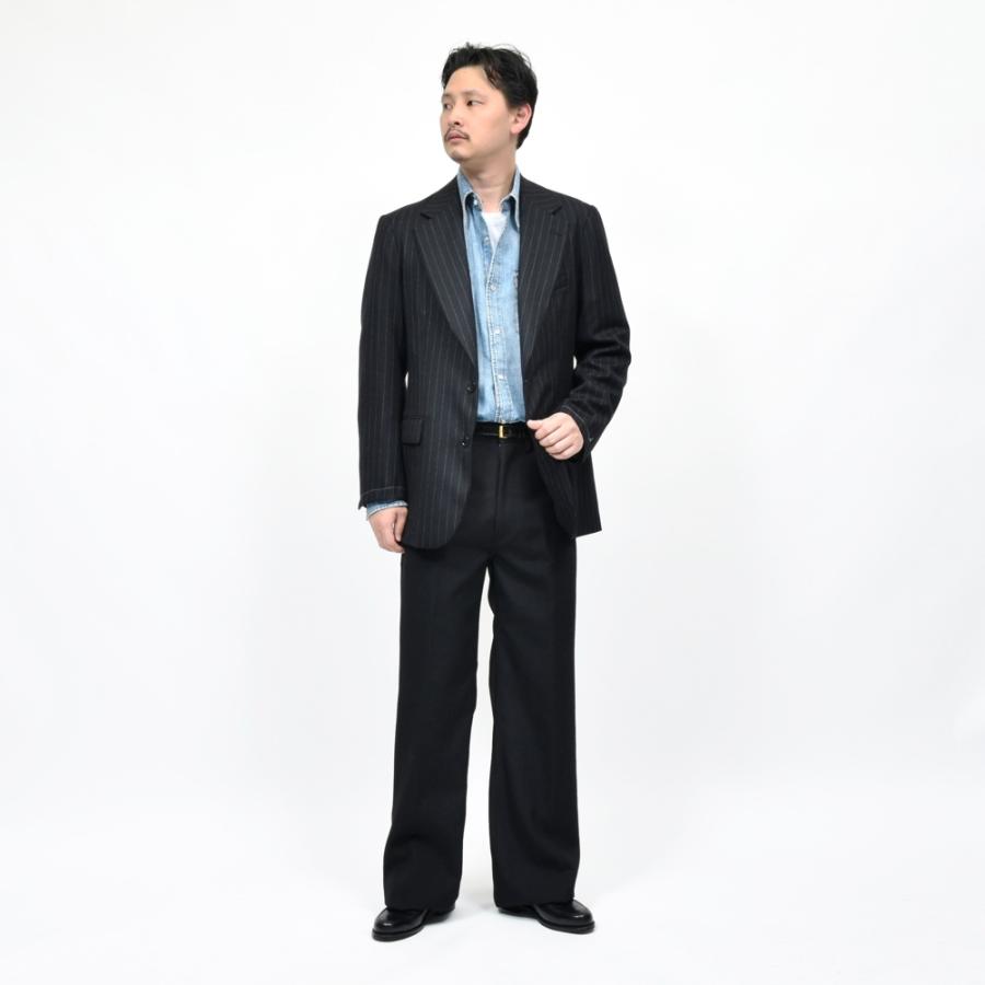 garoh（ガロウ）jacket06 ウールサージピンストライプ2Bジャケット 17052800146の画像