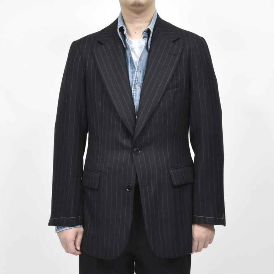 garoh（ガロウ）jacket06 ウールサージピンストライプ2Bジャケット 17052800146の画像