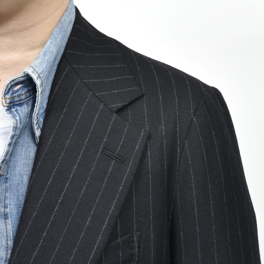 garoh（ガロウ）jacket06 ウールサージピンストライプ2Bジャケット 17052800146の画像