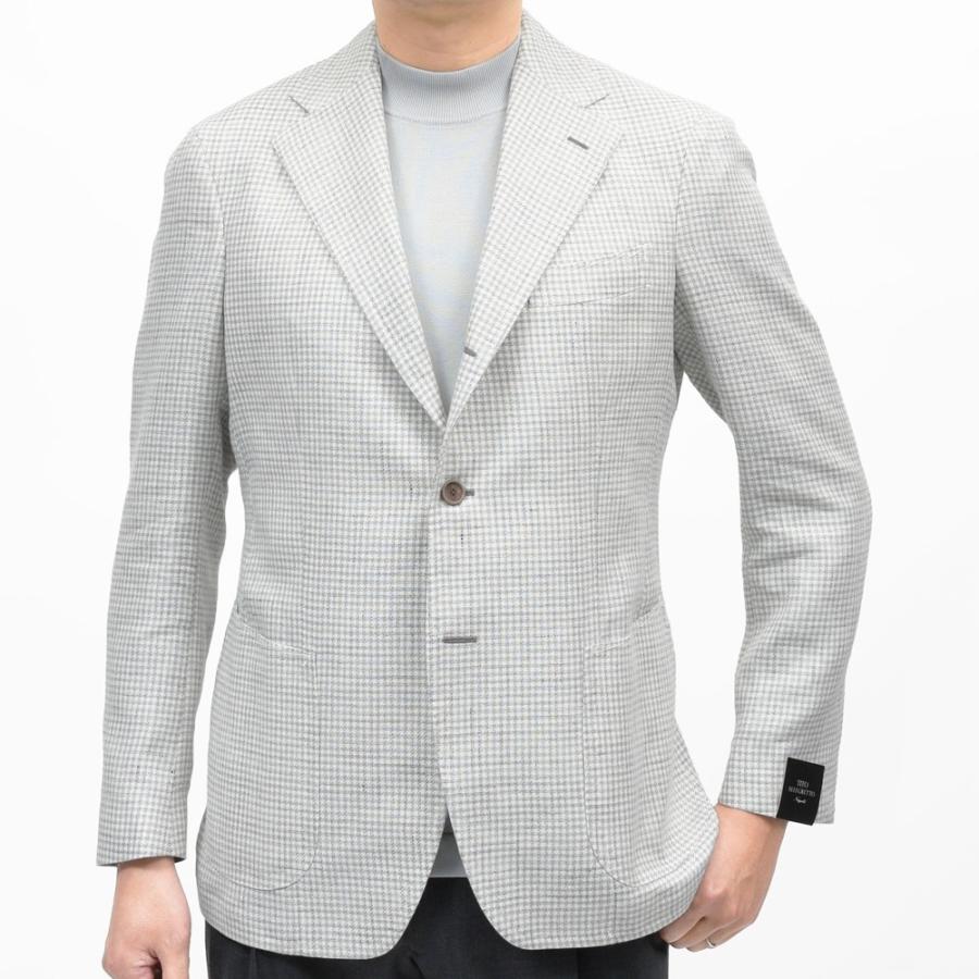 TITO ALLEGRETTO（ティト アレグレット）リネンウールライトツィードギンガムチェック3Bジャケット TA-05-261-019 17061001142の画像