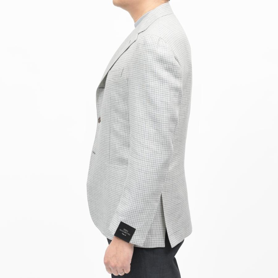 TITO ALLEGRETTO（ティト アレグレット）リネンウールライトツィードギンガムチェック3Bジャケット TA-05-261-019 17061001142の画像
