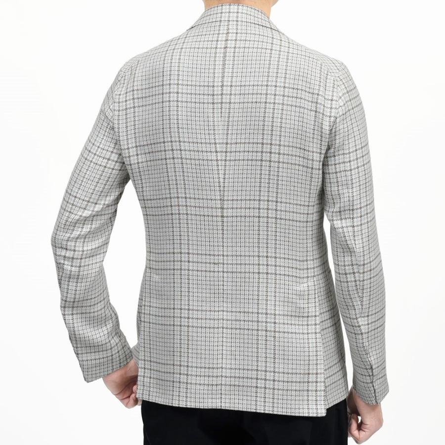 TAGLIATORE（タリアトーレ）DAKARダカール リネンウールシルクジャガードオーバーチェック2Bジャケット 850059 17061006054の画像