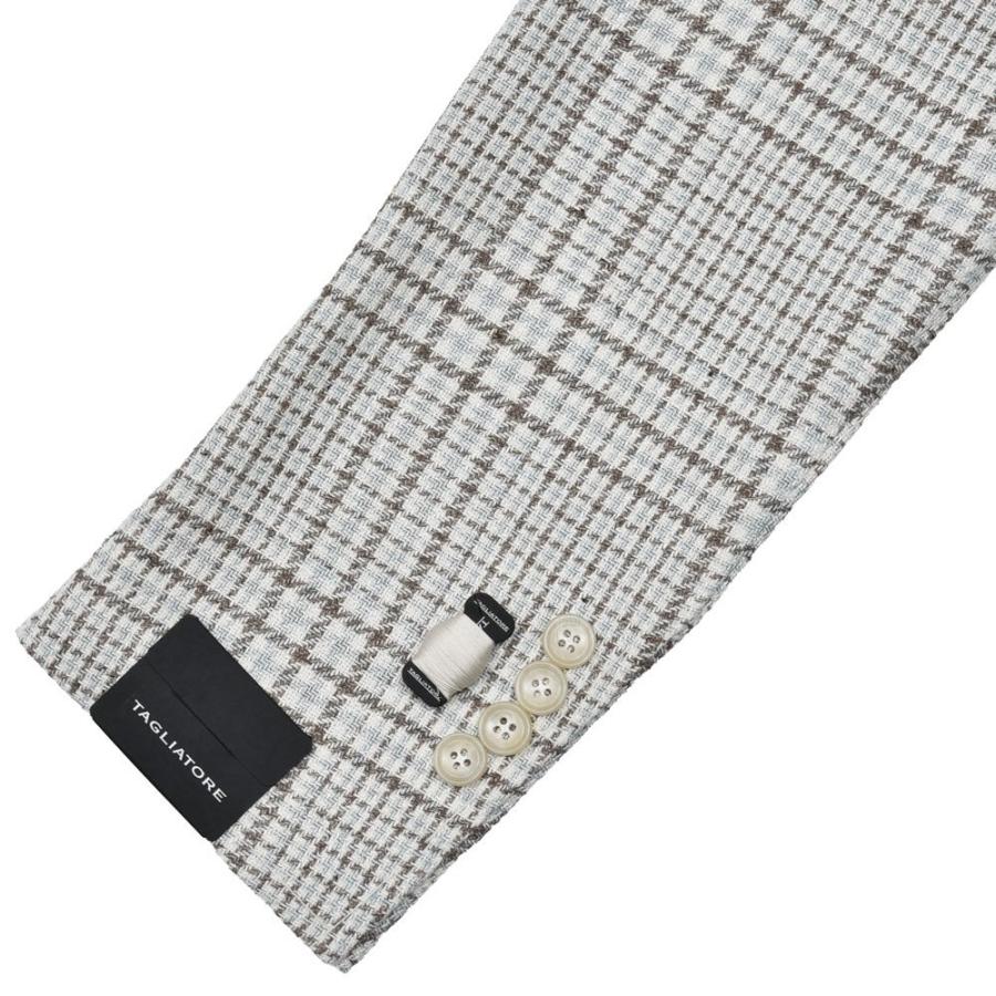 TAGLIATORE（タリアトーレ）DAKARダカール リネンウールシルクジャガードオーバーチェック2Bジャケット 850059 17061006054の画像