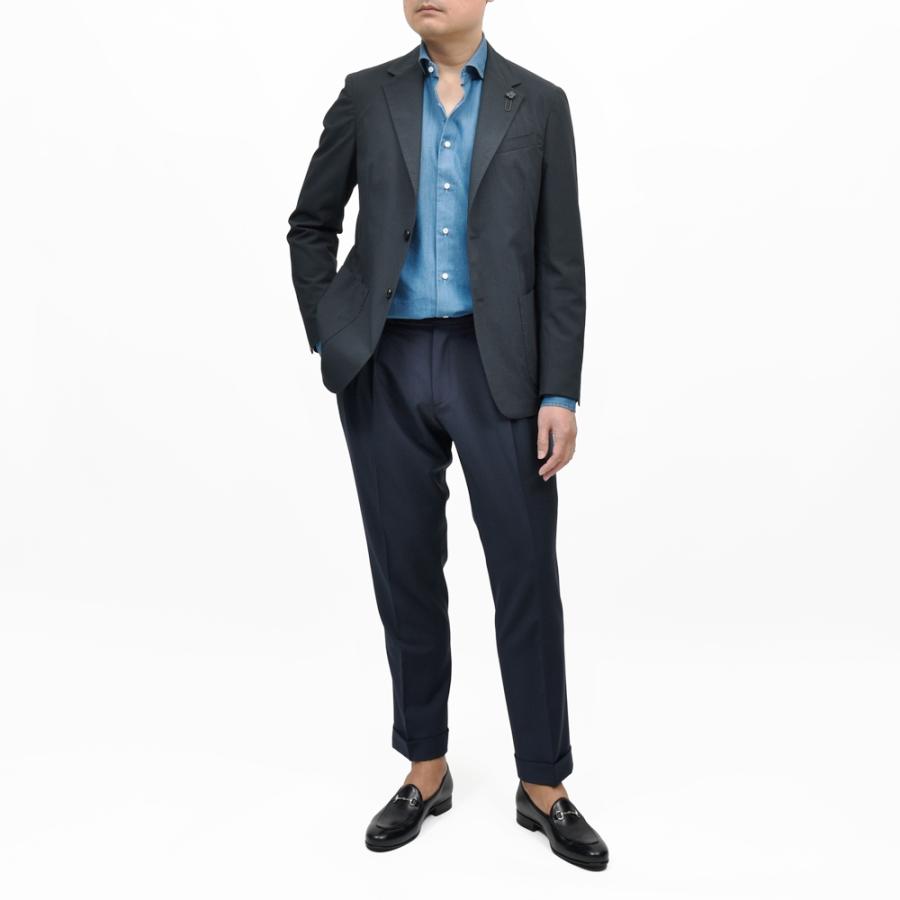 LARDINI（ラルディーニ）ROMAローマ コットンシルクストレッチシアサッカー2Bジャケット A6202Q6401 17061006109の画像