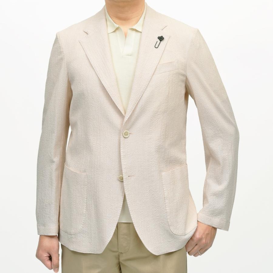 LARDINI（ラルディーニ）RIETIリエティ ストレッチコットンシアサッカーストライプ2Bライトジャケット A620566805 17061007109の画像