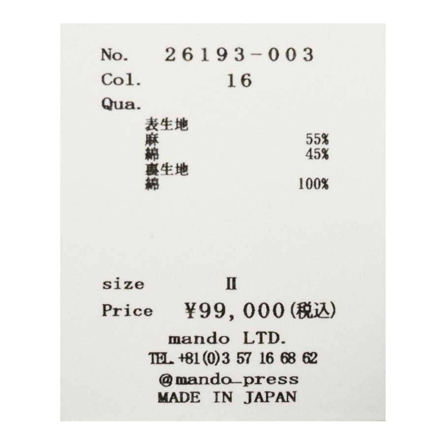 mando（マンド)リネンコットンストライプ2Bジャケット 26193-003 17061400037の画像