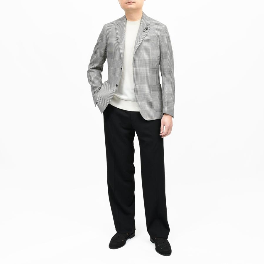LARDINI（ラルディーニ）ROMAローマ コットンリネンライトツィードグレンチェック2Bジャケット 6116-A6202Q6506 17065002109の画像