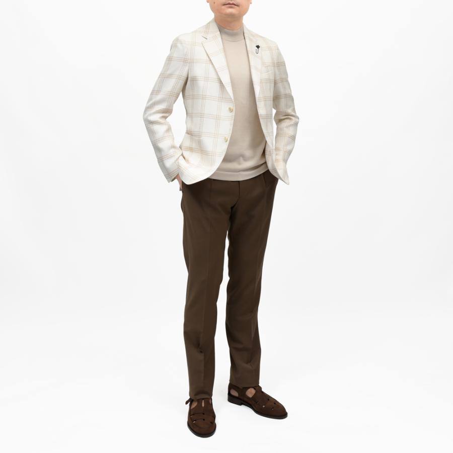 LARDINI（ラルディーニ）ROMAローマ コットンリネンライトツィードウィンドーペーン2Bジャケット 6116-A6202Q6511 17065003109の画像