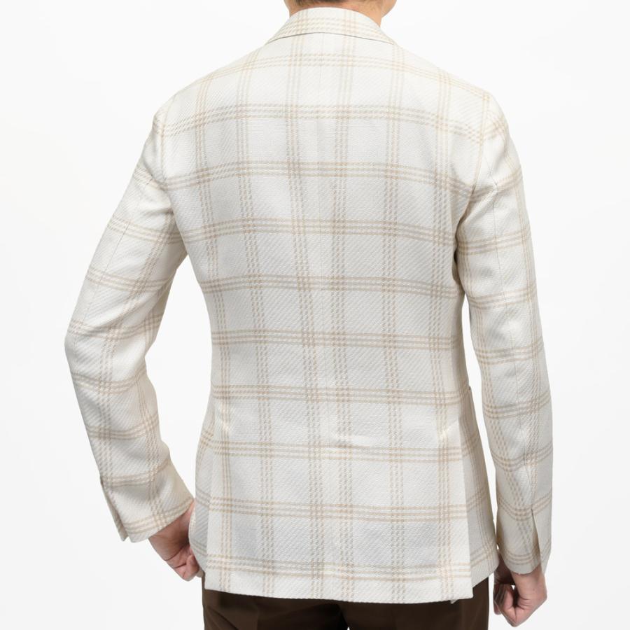 LARDINI（ラルディーニ）ROMAローマ コットンリネンライトツィードウィンドーペーン2Bジャケット 6116-A6202Q6511 17065003109の画像