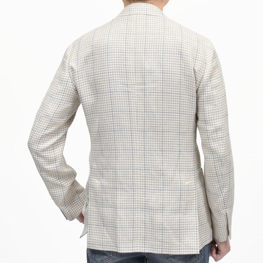 LARDINI（ラルディーニ）ROMAローマ コットンリネンライトツィードオーバーチェック2Bジャケット 6116-A6202Q6512 17065004109の画像